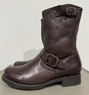 Frye Veronica Womens Brown Short Leather Slouchy Boots Size 8B $298